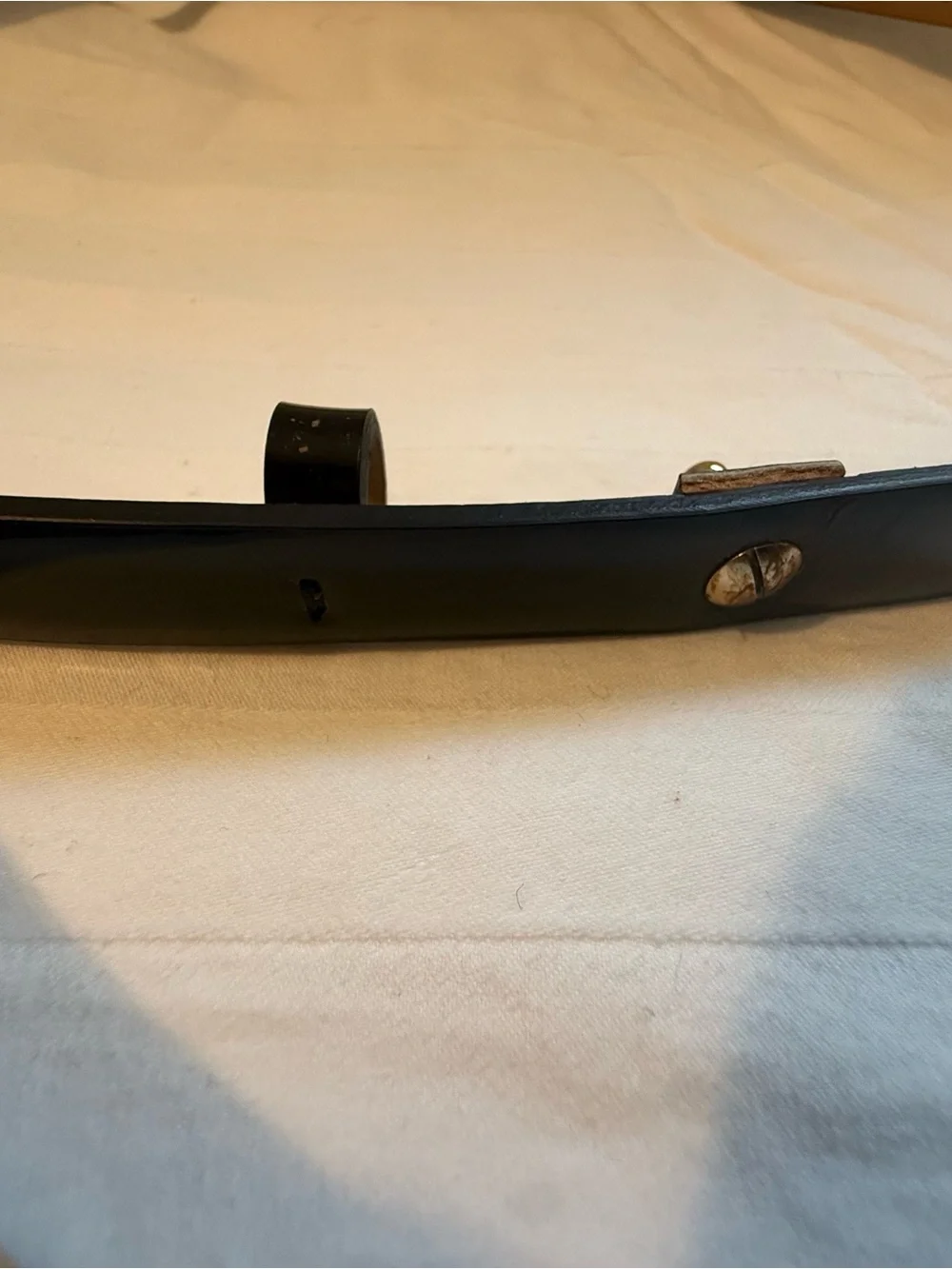 Valentino Garavani Black Leather Belt Strap with Metal Stud
